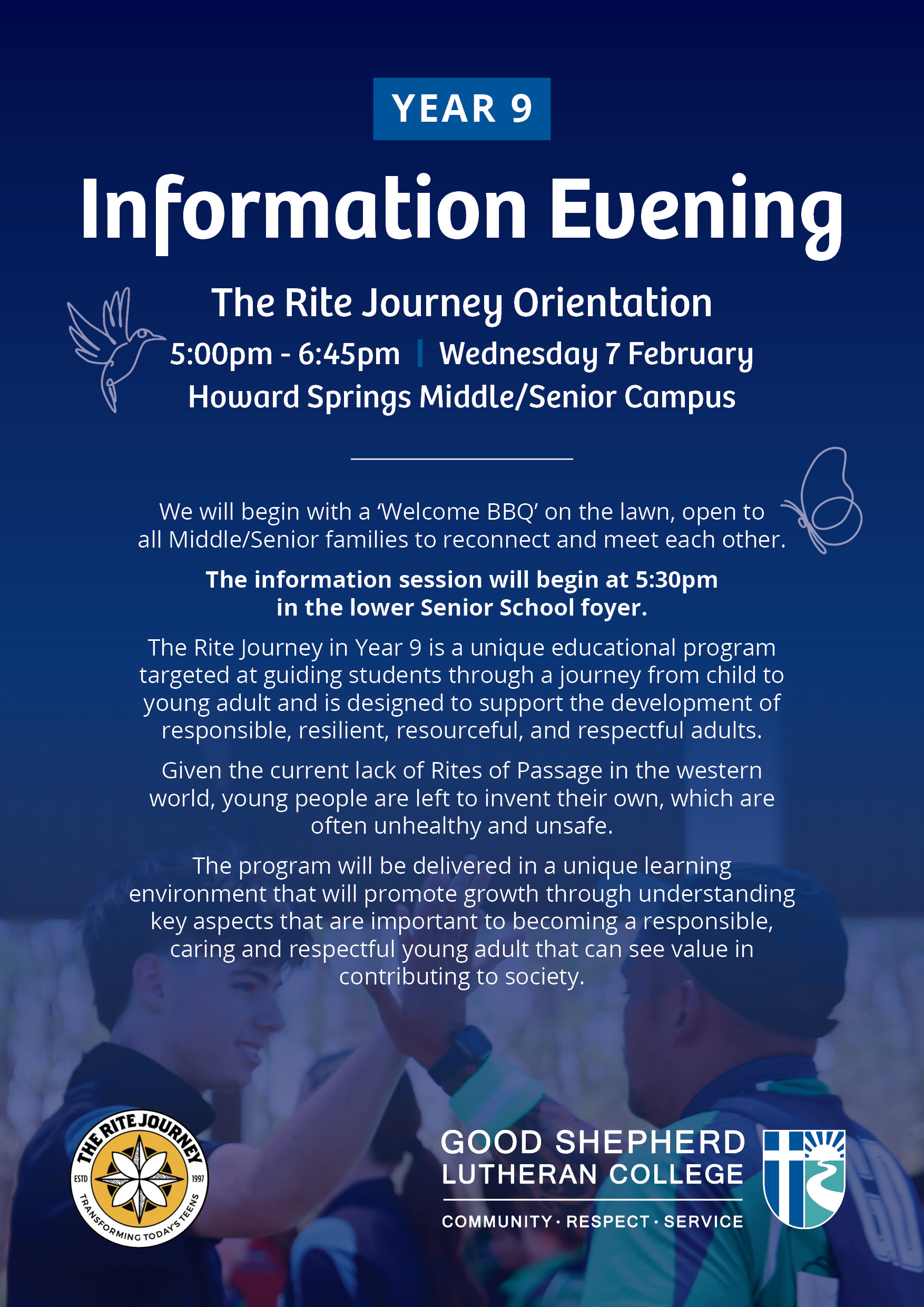 Year 9 Information Evening poster